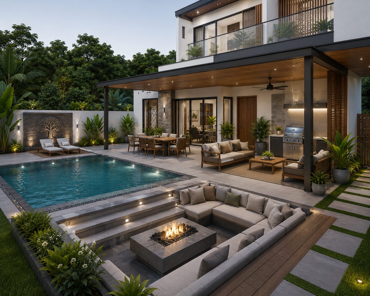 Villa — Backyard & Pool